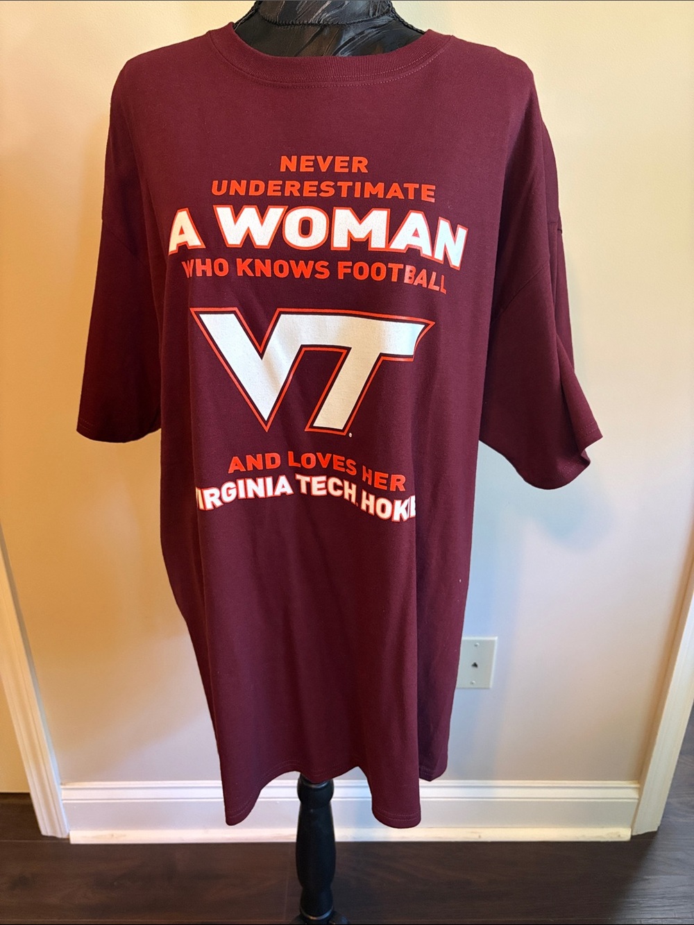 Virginia Tech Maroon Women’s Football T-Shirt